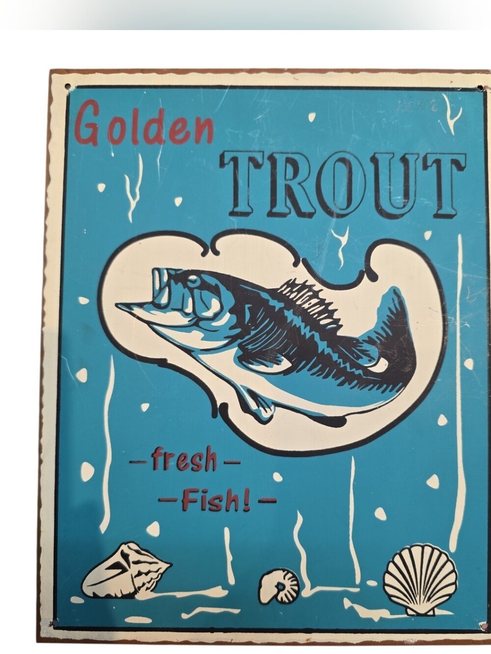 Metal Trout FISHING Wall Decor, 8 X 10 Inches